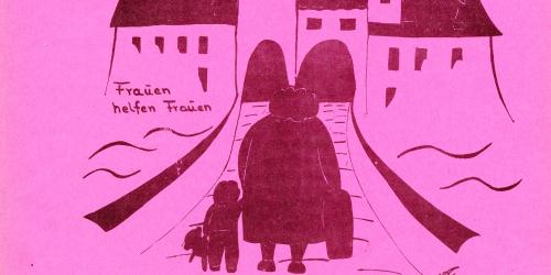 Flugblatt der Regensburger Frauenhaus Initiative, 1977.