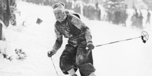 IV. Olympische Winterspiele in Garmisch-Partenkirchen 1936. Abfahrtslauf der Damen, Jeannette Kessler (Großbritannien)