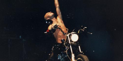 Rob Halford auf Motorrad