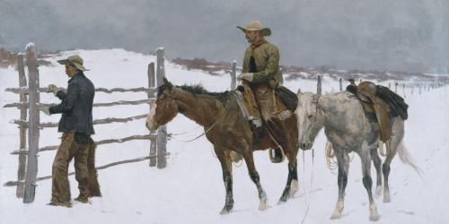 Zwei Cowboys im Schnee