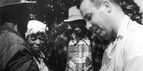 Doctor drawing blood from a patient as part of the Tuskegee Syphilis Study
