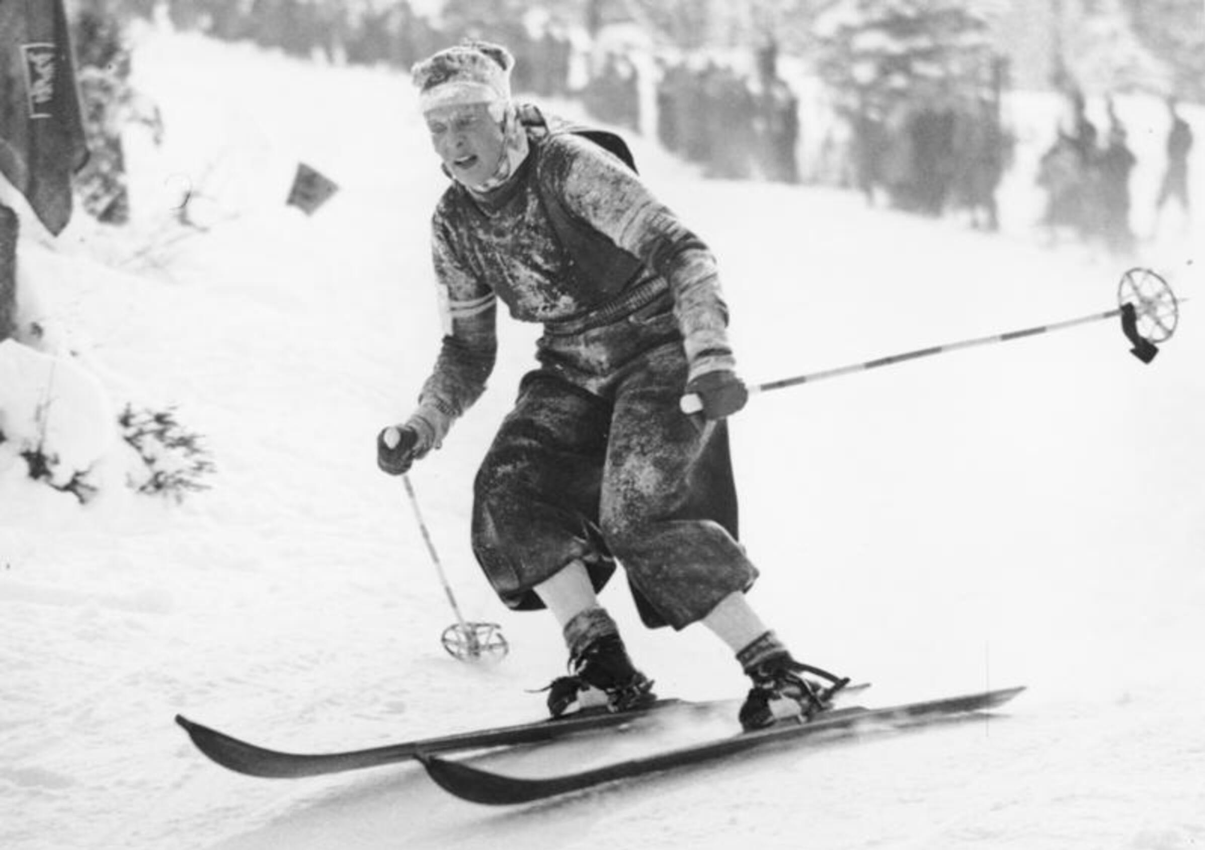 IV. Olympische Winterspiele in Garmisch-Partenkirchen 1936. Abfahrtslauf der Damen, Jeannette Kessler (Großbritannien)
