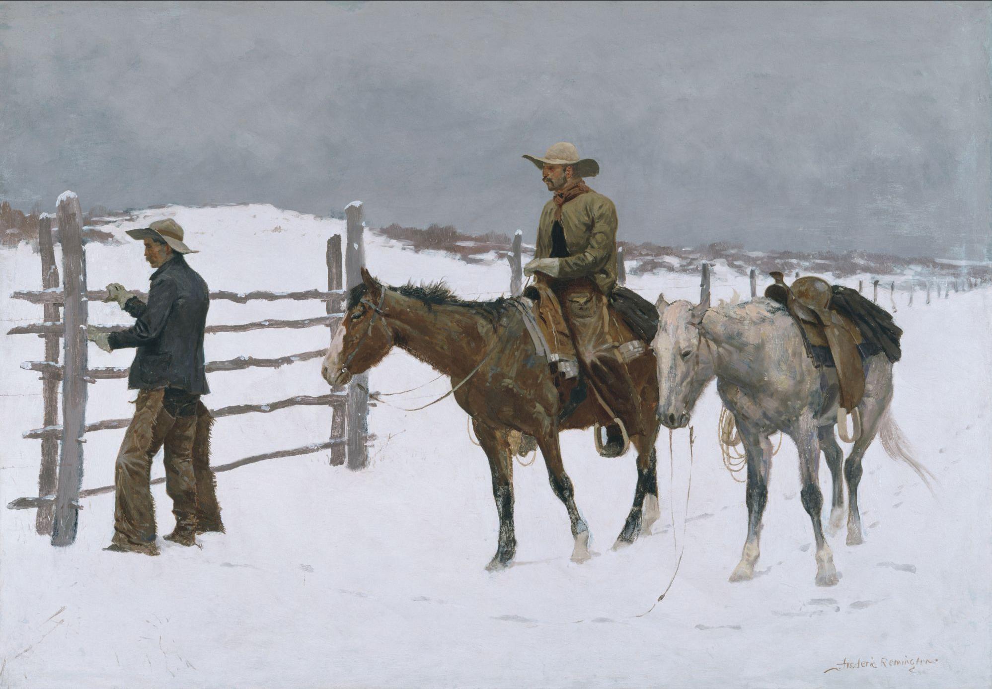 Zwei Cowboys im Schnee