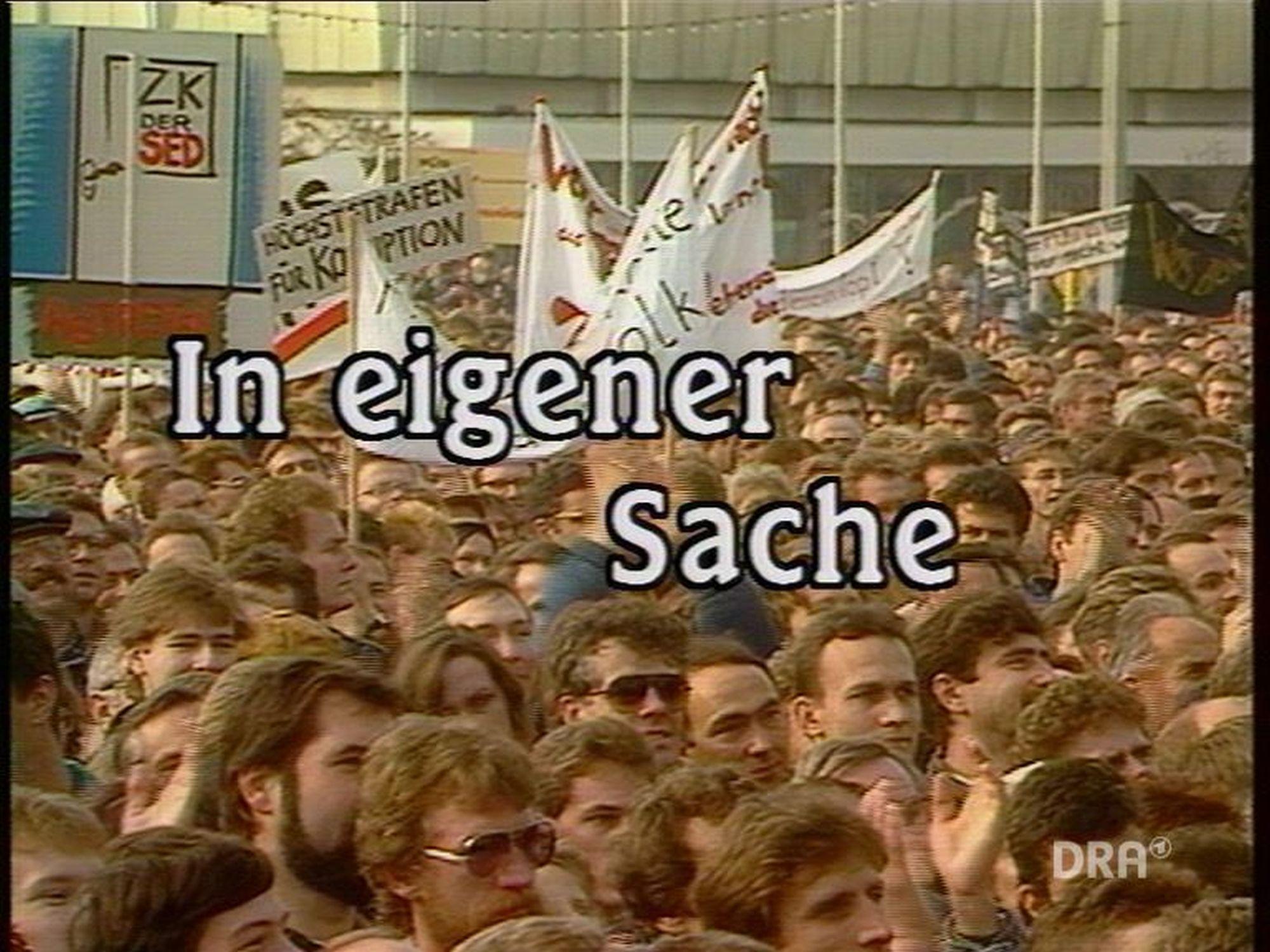 Demonstrant:innen gegen die SED-Diktatur