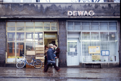 Bahnhofstraße in Merseburg, 1980.
