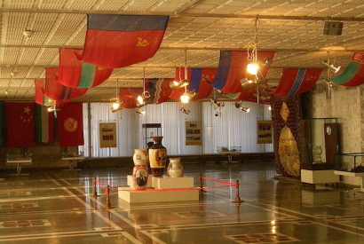 A hall in the National Museum (formerly Lenin Museum) in Bishkek