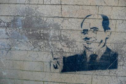 Stencil von Berlusconi in Rom