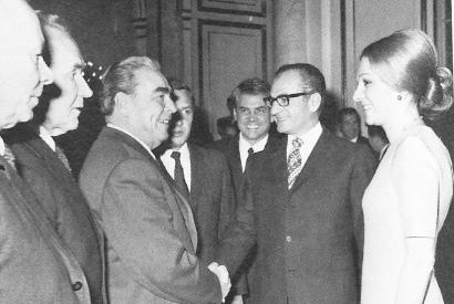 Shah Mohammad Reza Pahlavi, Farah Pahlavi, Leonid Brezhnev, Moscow 1970