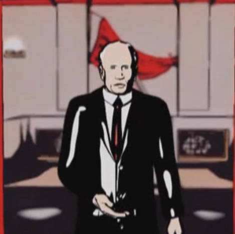 Obwohl nicht direkt namentlich erwähnt, hat der Präsident in Colod War eine frappierende Ähnlichkeit mit Mikhail Gorbatschow. Screenshot aus dem Spiel Obwohl nicht direkt namentlich erwähnt, hat der Präsident in Colod War eine frappierende Ähnlichkeit mit Mikhail Gorbatschow. Screenshot aus dem Spiel